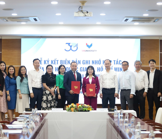 VinUniversity Signs Memorandum of Understanding with Vietnam National University Ho Chi Minh City: Driving Development and Advancing Research Collaboration